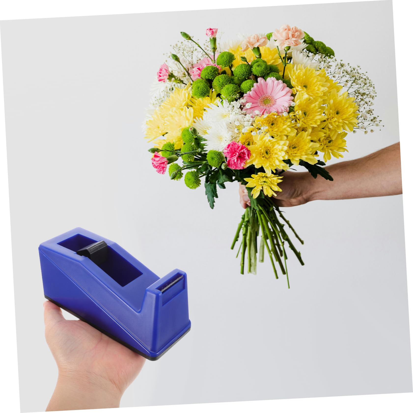 Operitacx 3 Set Base in Nastro Floreale Ghirlanda Arredamento Decalcomania Kit Nastro imballaggio Nastro da imballaggio distributore di Nastro Adesivo Avvolgere Il Gambo del Bouquet plastica