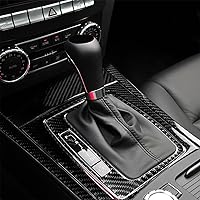 Vista 3 de para Mercedes-Benz Clase C W204 2007-2013 Consola Central de Fibra de Carbono Suave Real Panel de Cambio de Marchas Kit de Cubierta Envolvente