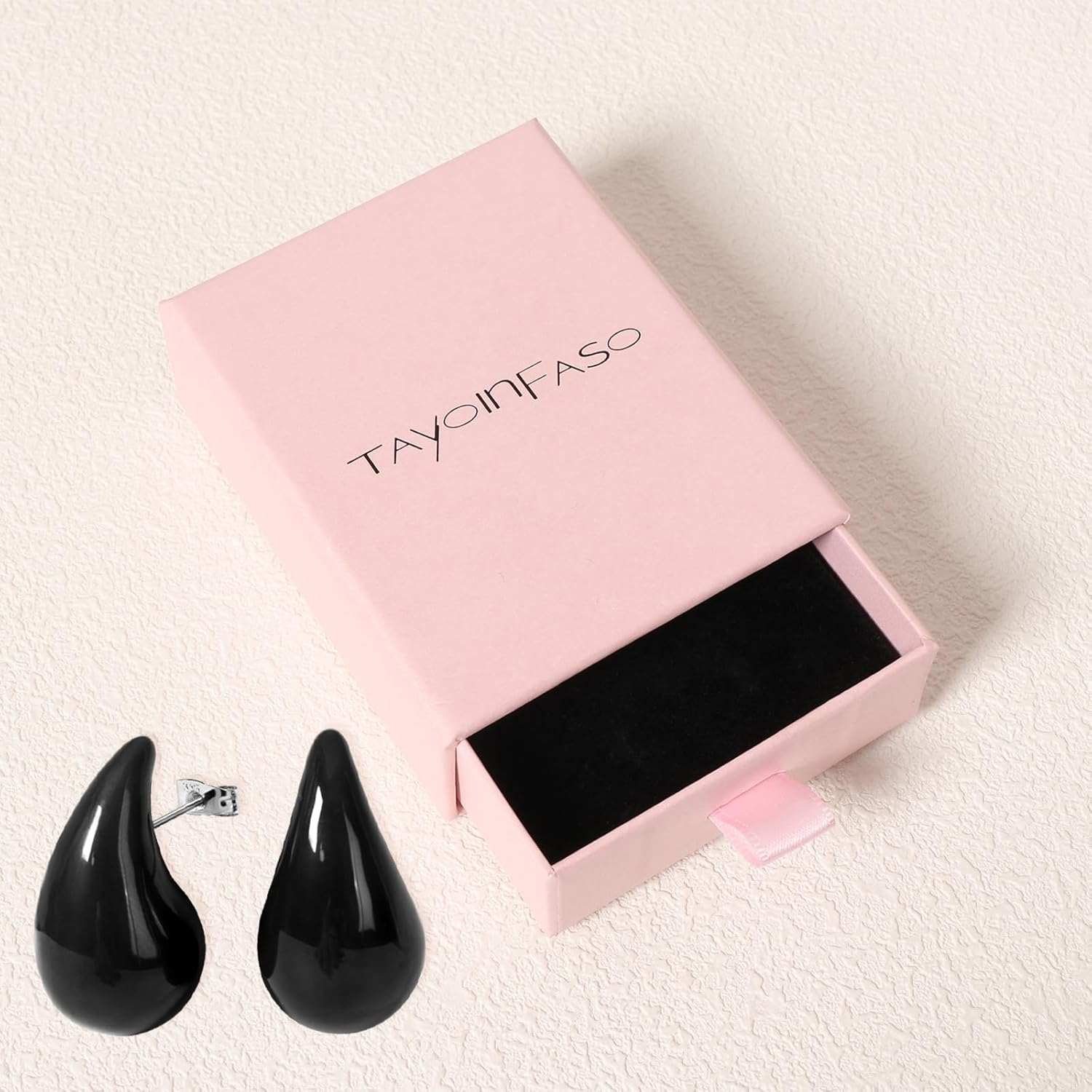 925 Sterling Silver Natural Stone Teardrop Earrings/ 18K Gold Plated Stainless Steel Colorful Enamel Teardrop Earring Jewelry Birthday Valentine's Day Gift for Women - Image 7