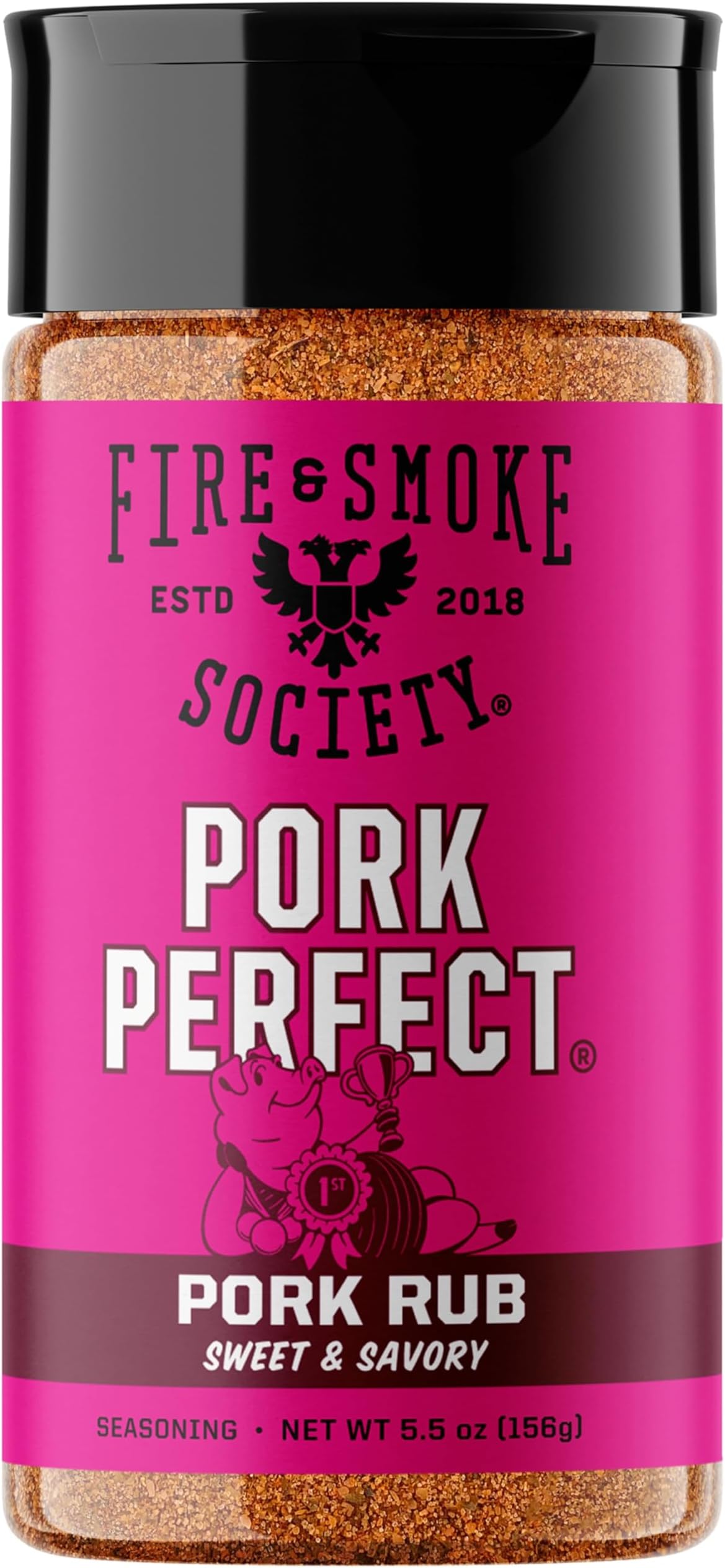 Fire & Smoke Society Pork Perfect Pork Rub | BBQ Seasoning | M 5.5 oz