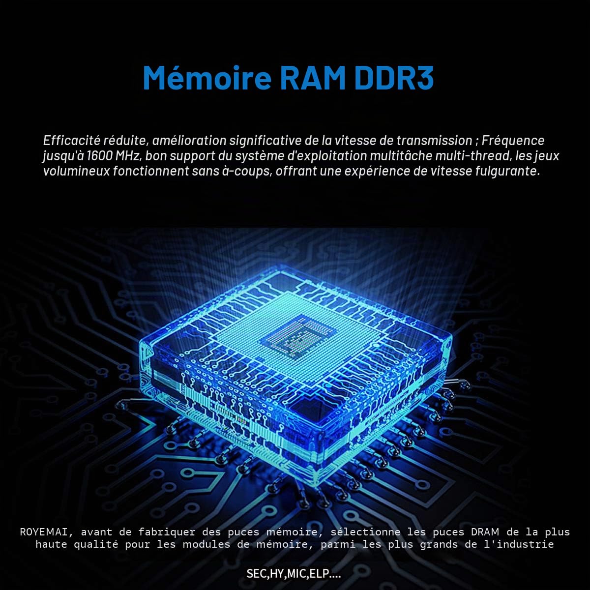 DUOMEIQI 8go kit 2 x 4go ddr3-1600 udimm ram, 4 GO 2RX8 PC3-12800U-11 240PIN DIMM SDRAM Non ECC MÉMOIRE DE Bureau 1.5V