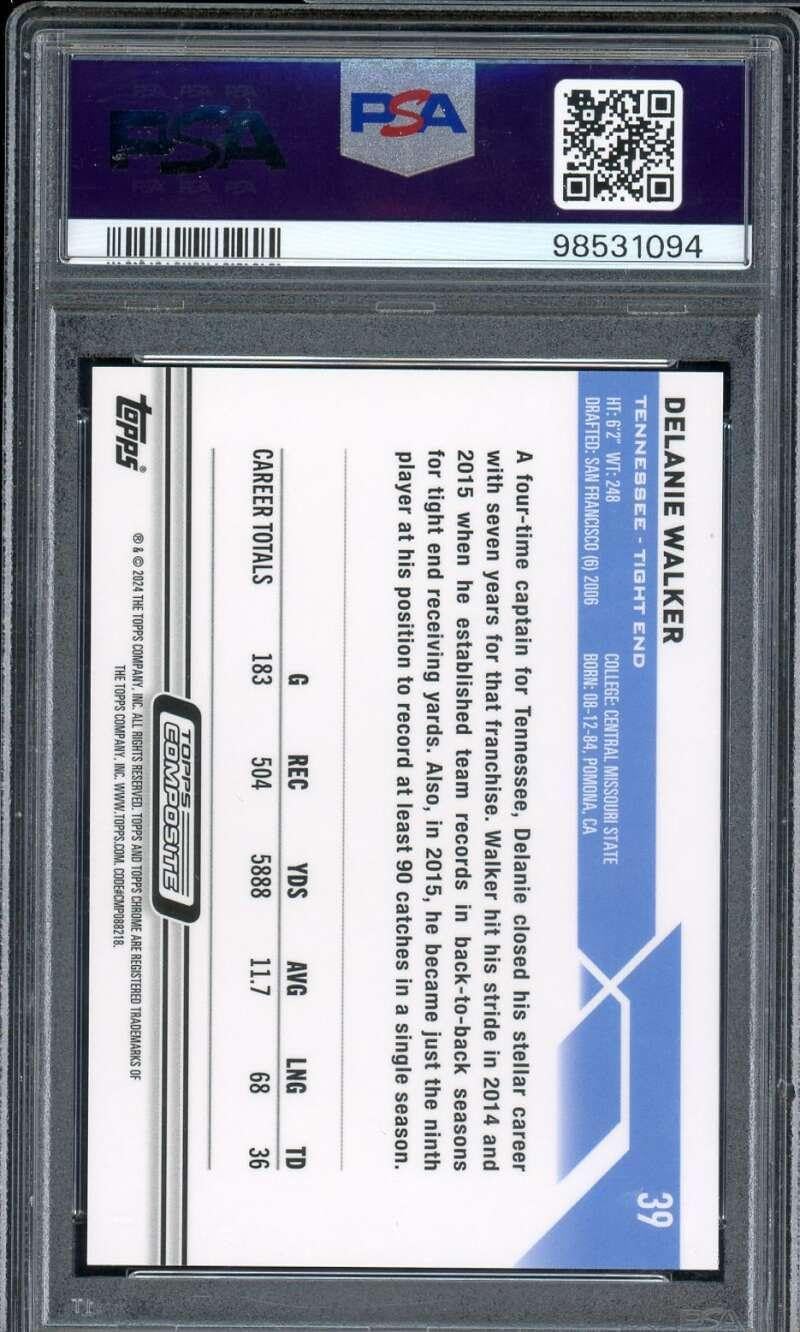 Delanie Walker Card 2023 Topps Composite Superfractor (1 of 1) #39 PSA 8 - Unsigned Football Cards