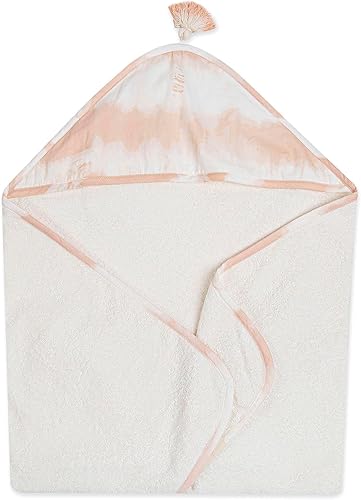 Miniatura 8 de Crane Baby Toalla con capucha - 100% algodón y tela de rizo, teñido anudado rosa, 30 x 30 pulgadas, toalla de playa y baño con capucha para bebé