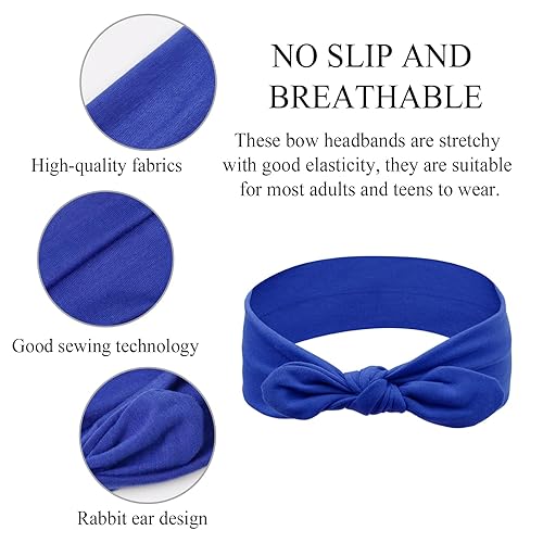 Miniatura 3 de Huachi - 12 unidades de diademas con lazo para mujer, pañuelos para la cabeza, bandas para el cabello anudadas, orejas de conejo, turbantes