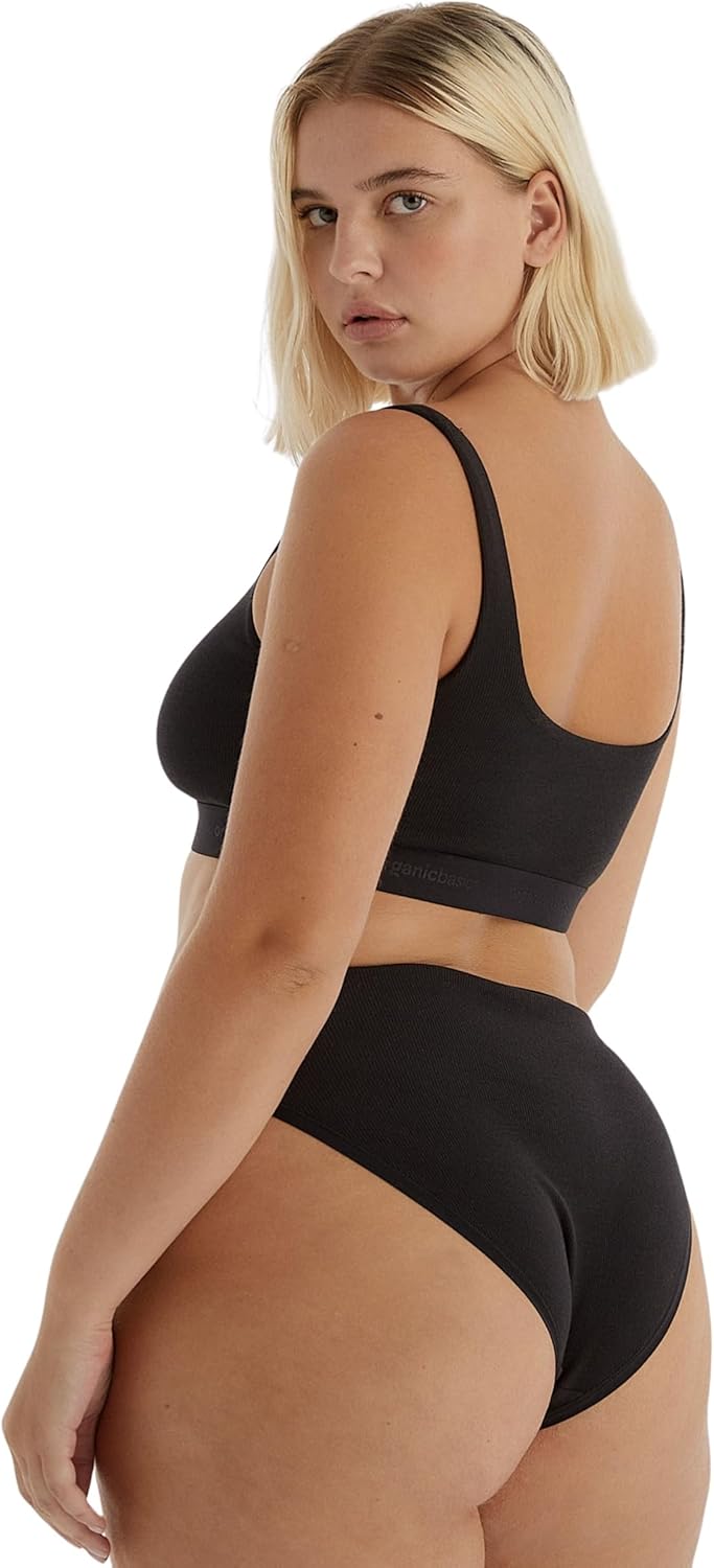 Organic Basics womens Core Rib Organic Cotton High-leg Brief Underwear 5-pack - Image 3