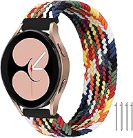 Vista 11 de Minggo Solo Loop - Correa trenzada compatible con Samsung Galaxy Watch 6/5/4 de 1.575 pulgadas, 1.732 pulgadas, correa elástica tejida para Galaxy