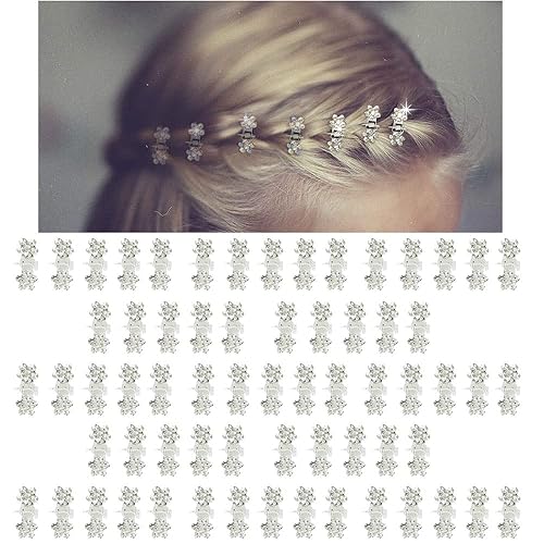 Mini accesorios para el cabello con diamantes de imitación de dientes con purpurina, pinzas de metal con agarre antideslizante en varios colores