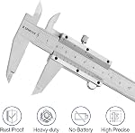 Spurtar Acier inoxydable Vernier Étalonnage Précision 1/128in 0.05mm | 6 de pouce / 150mm Outil de mesure de l'étalonnage Étalonnage manuel haute précision