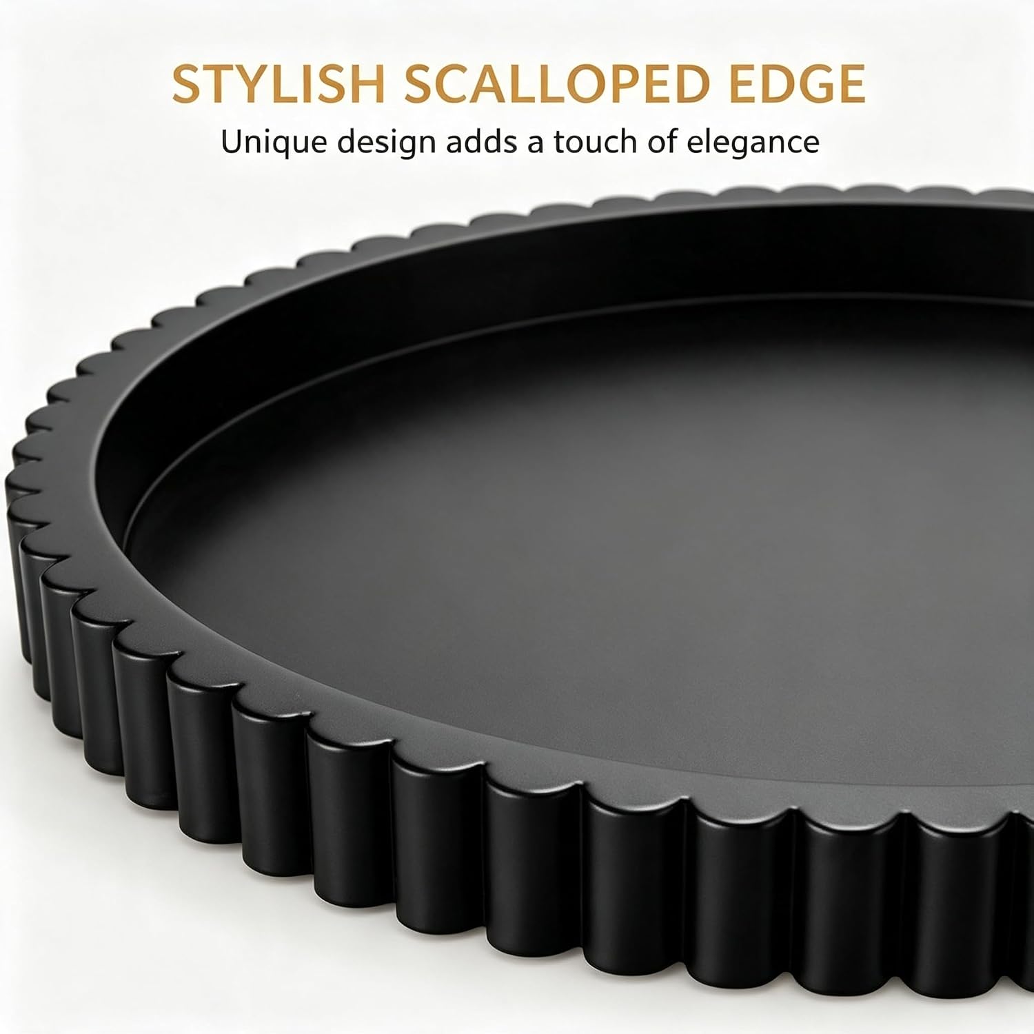 Round Decorative Tray 12in Black Wood for Coffee Table