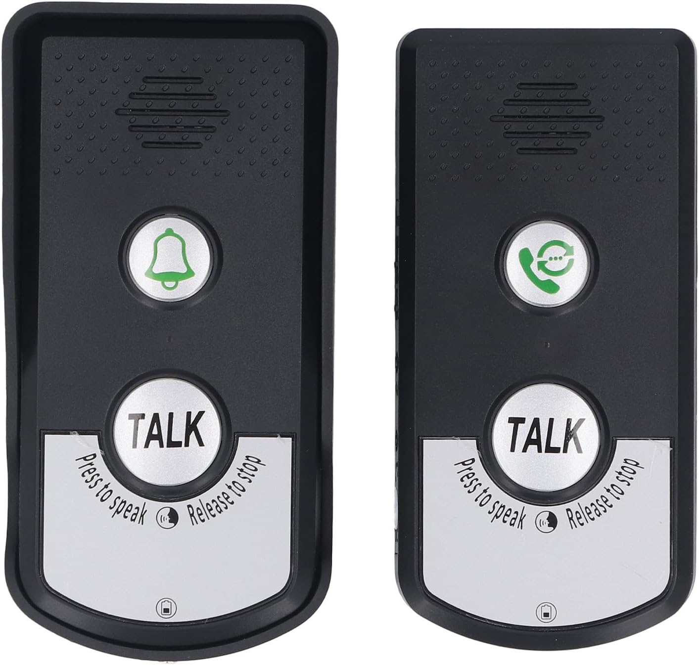 Wireless Intercom System, 2 Way Voice Intercom with Dual Channels and 3 Volume Levels, Rechargeable Battery IP54, with LED Indicator and 1000m Range, for Home Office Hospital