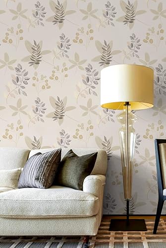Miniatura 4 de JLHOUSE 8305-2 Papel tapiz autoadhesivo con hojas de eucalipto removible para el hogar, guardería, decoración bohemia de 17.3 x 78.7 pulgadas