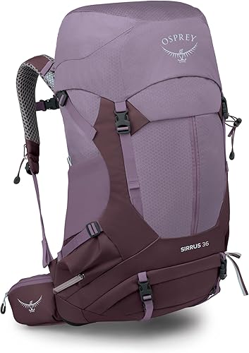 Miniatura 16 de Osprey Sirrus 24L Mochila de senderismo para mujer, Púrpura Elderberry/Chiru Tan Morado/Bronceado Chiru Saúco,Azul espacial apagado,Verde