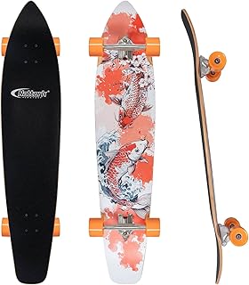 Nattork Longboard Skateboard Complete 8 Ply Canadian Hard Maple for Commuting, Carving & Downhill Riding with T-Tool, Made for Adults, Teens and Kids