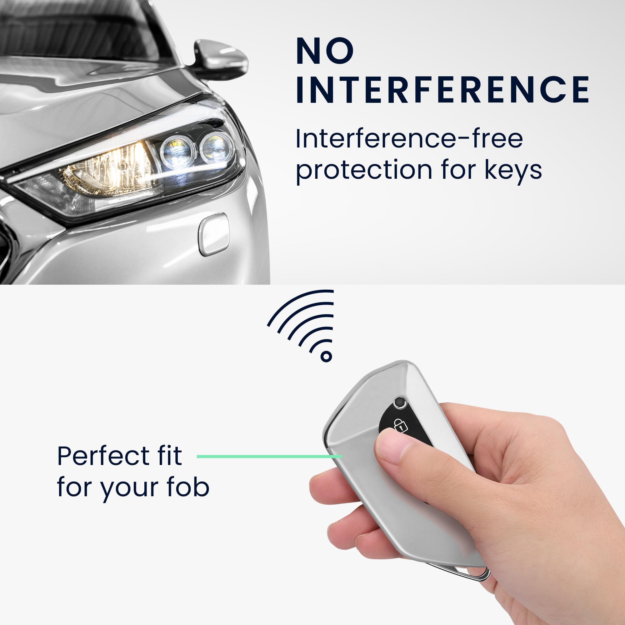 Porte Telecommande Kwmobile Accessoire Clef De Voiture Compatible Avec VW Golf 8 3 Porte Clé Voiture