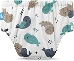 Charlie Banana Reusable Swim Diaper, Washable, with Easy On and Off Snaps for Baby Girls Boys, Soft and Snug Waterproof Fit to Prevent Leaks - Hello Sunshine, Size M (16-28 lbs)
