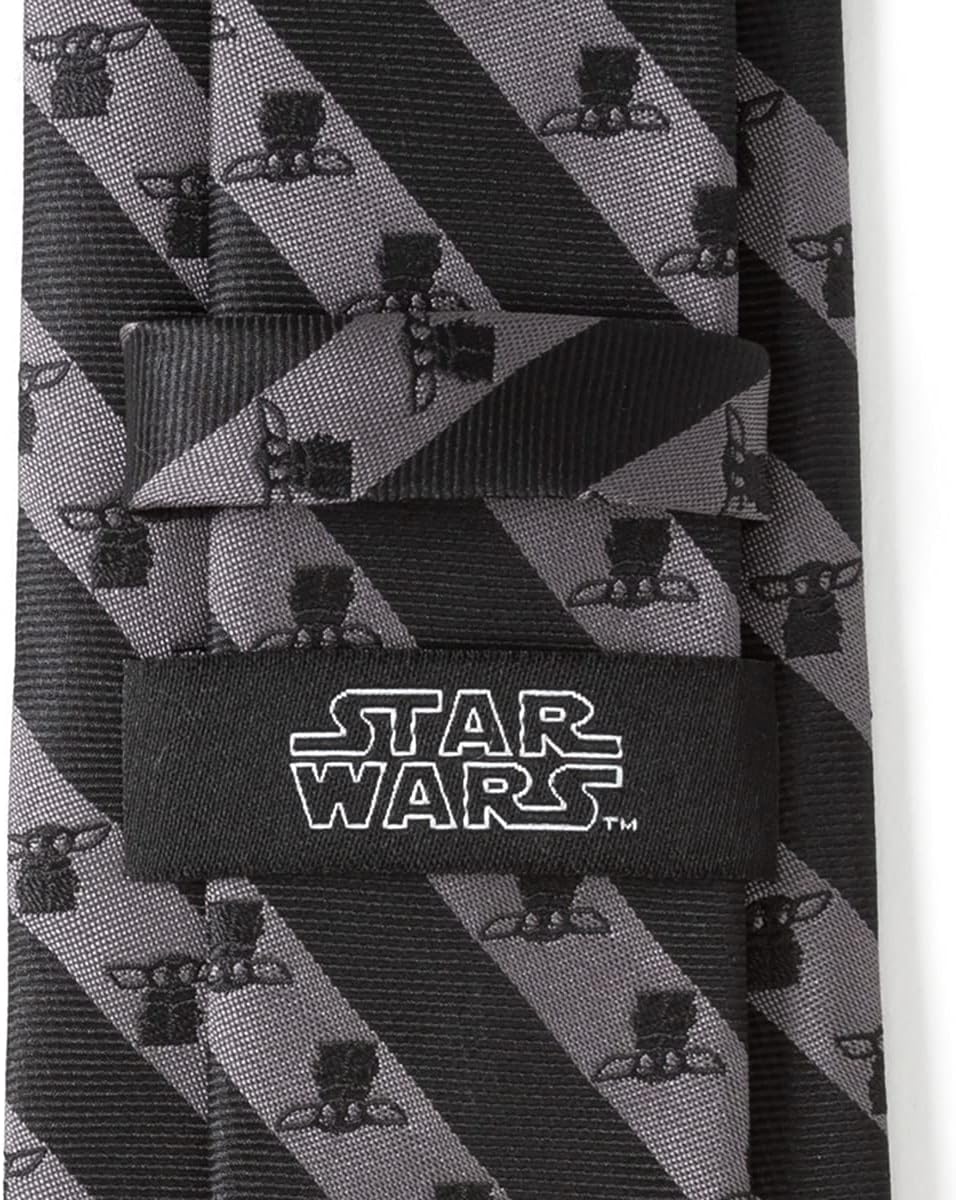 Cufflinks Inc. The Child Charcoal Stripe Men's Tie The Mandalorian Official Merch