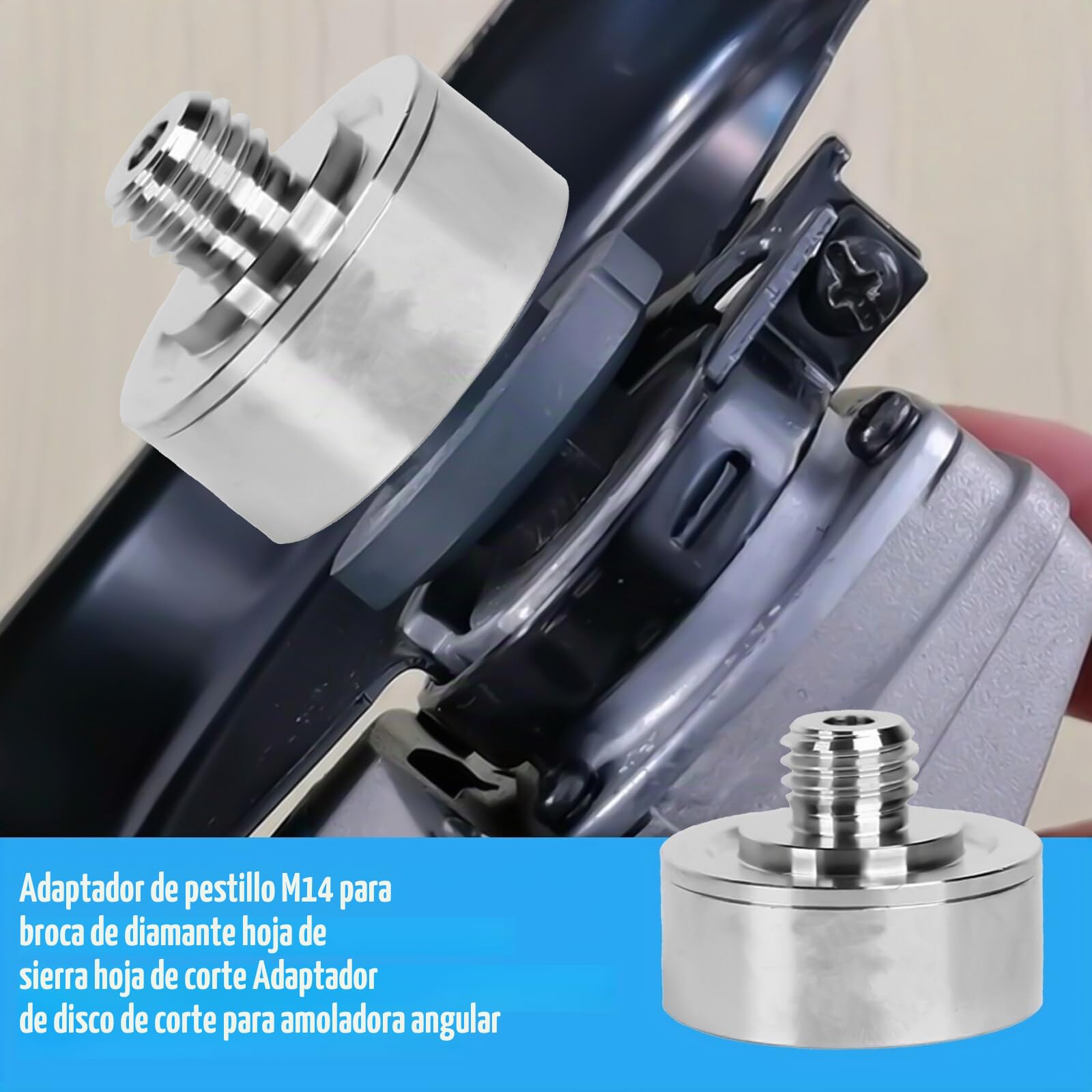 Adaptador X-LOCK a rosca M14, adaptador XLock M14 para amoladora angular, hoja de corte, broca de núcleo Dirll Bit (1 adaptador M14 X-Lock)
