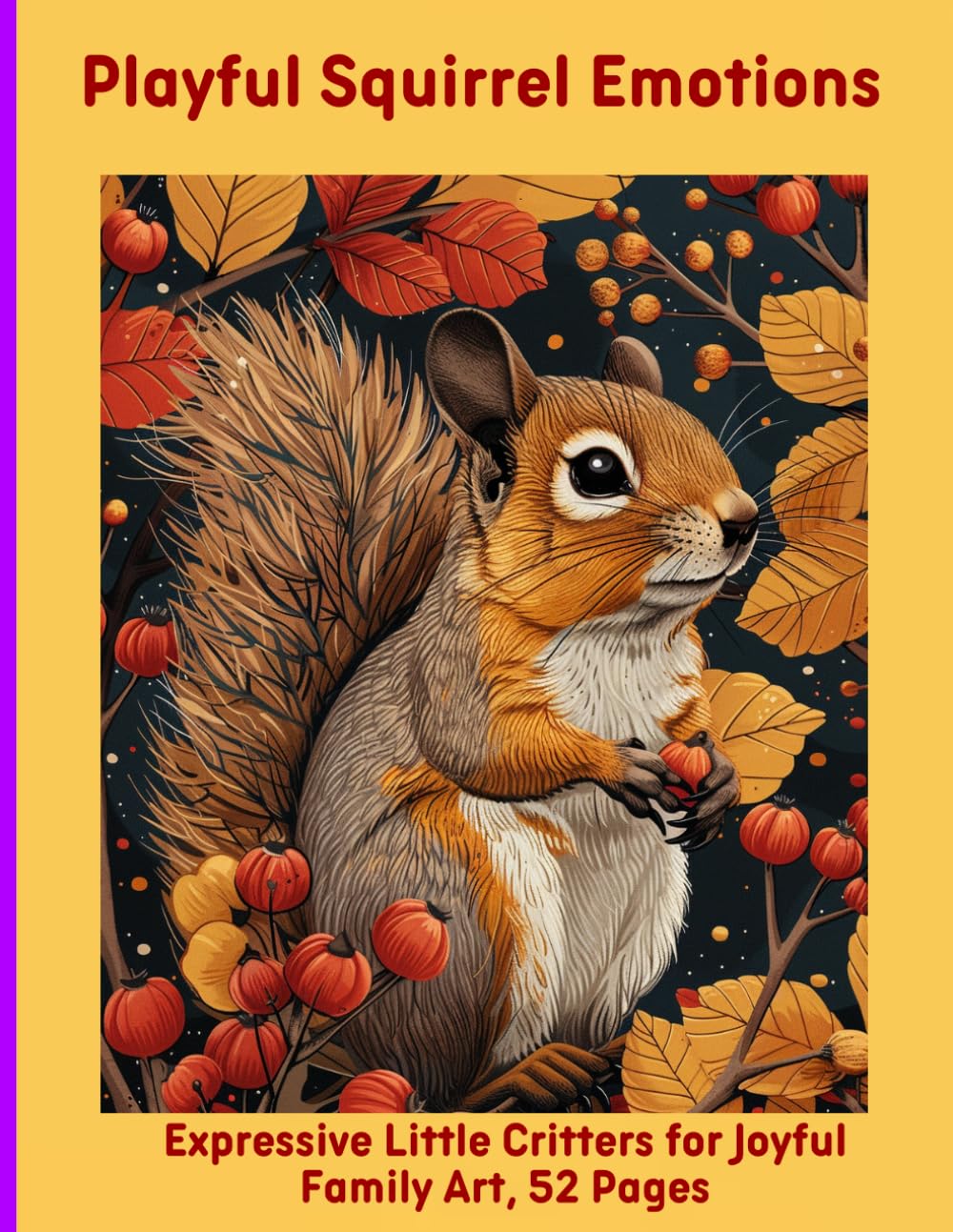 Playful Squirrel Emotions: Expressive Little Critters for Joyful Family Art, 52 Pages