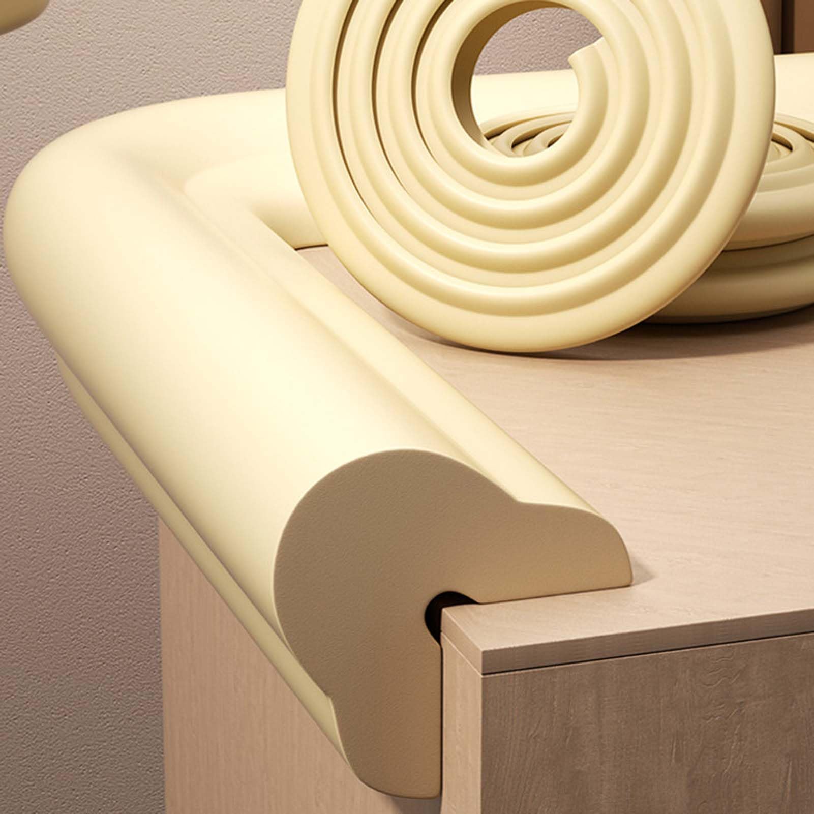 Protector De Esquinas para Muebles, Tira Antigolpes De Espuma, Protector De Bordes, Parachoques Suave, Cinta De Doble Cara, Flexible, Elástica, Recortable, para Mesas