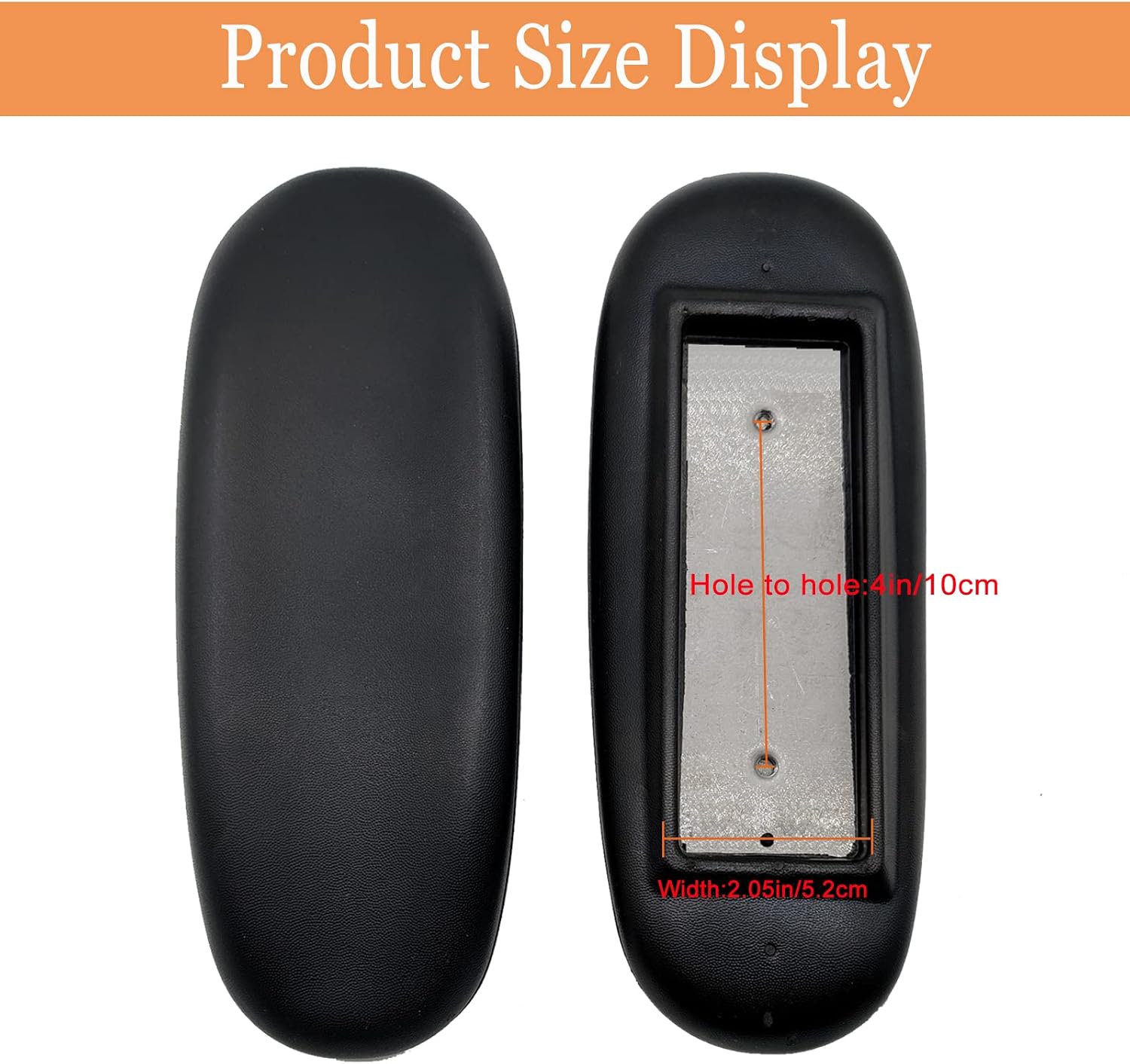 Replacement Office Chair Arm Replacement Armrest Pads Oval Shaped Office Chair Parts Arm Rest for Desk Chair with Mounting Hole Patterns Screws (Classic)