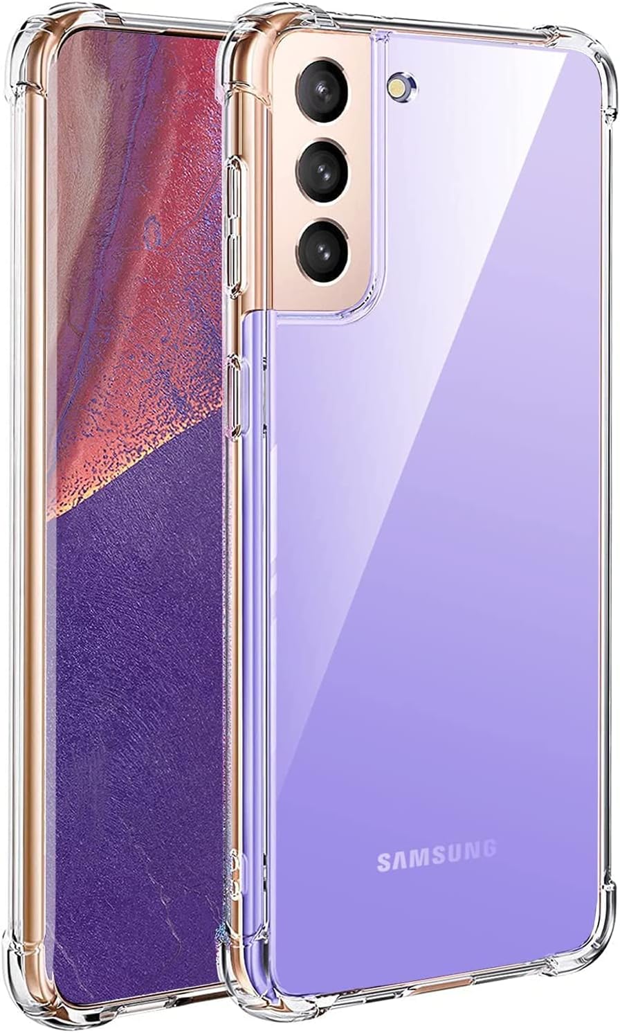 Case for Samsung Galaxy S21 Cover Back Clear Transparent Air Cushion Soft Silicone Shockproof Anti-Scratch Protective Bumper Shell Corner for Samsung Galaxy S21 ® (Clear)