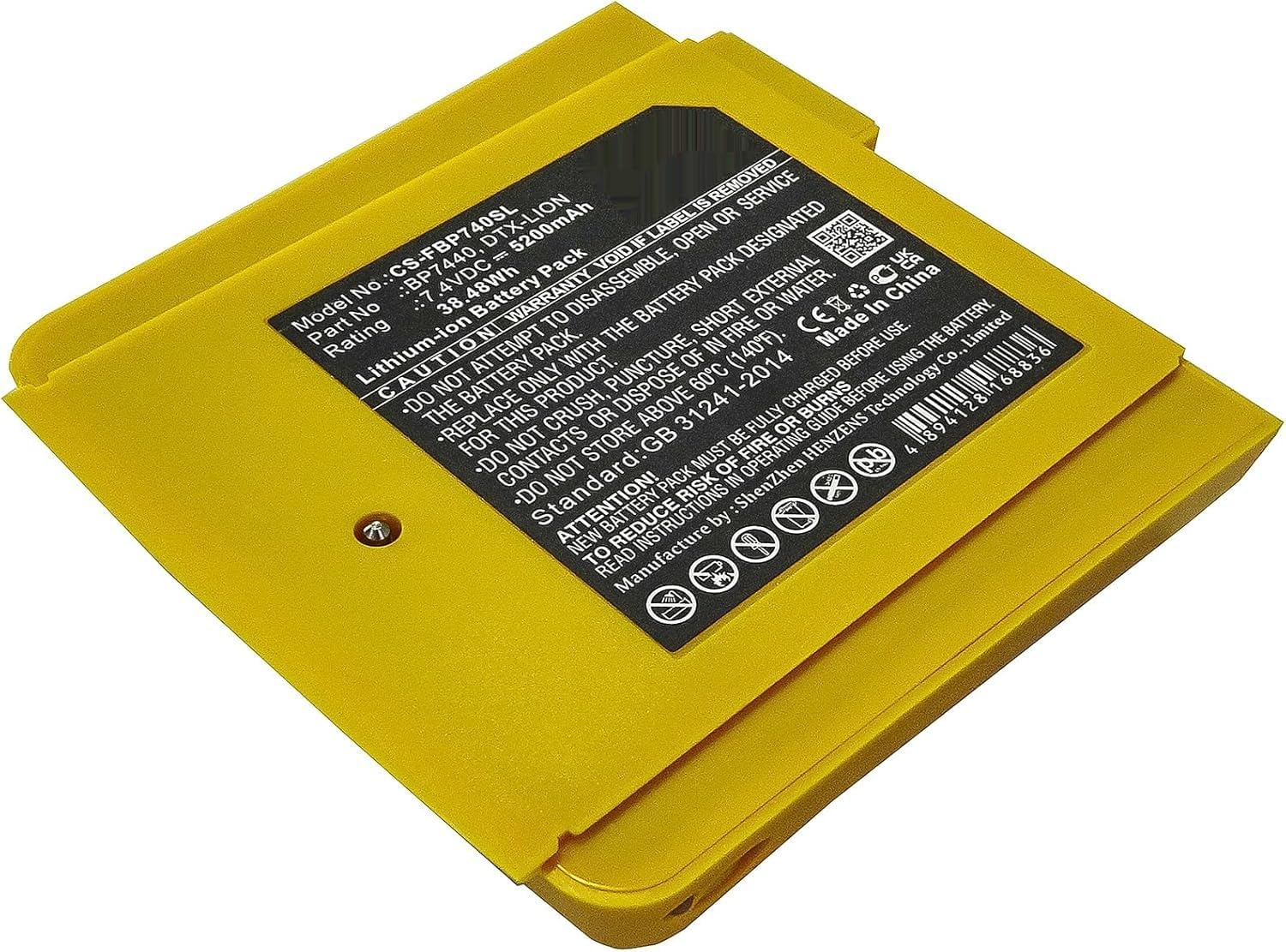 5200mAh BP7440 DTX-Lion Battery Replacement for Fluke DTX-1200-M DTX-1800-M DTX-1200-MS DTX-1800-MS (7.4V)