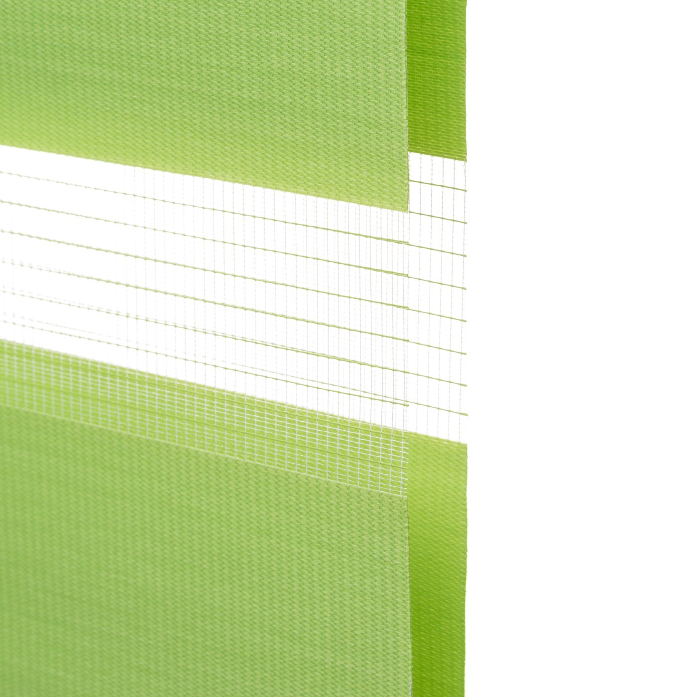 Ventanara roleta podwójna, zielona, z aluminiową obudową, roleta typu dzień i noc 140 x 220 cm zielony