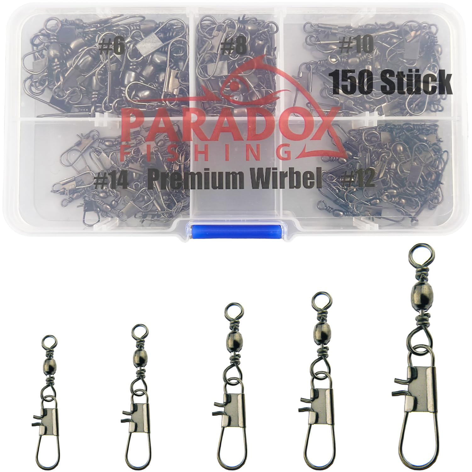 KEQAR 20 Stück Dreizack Wirbelhaken - Kugellager Wirbel Für Forellenangeln