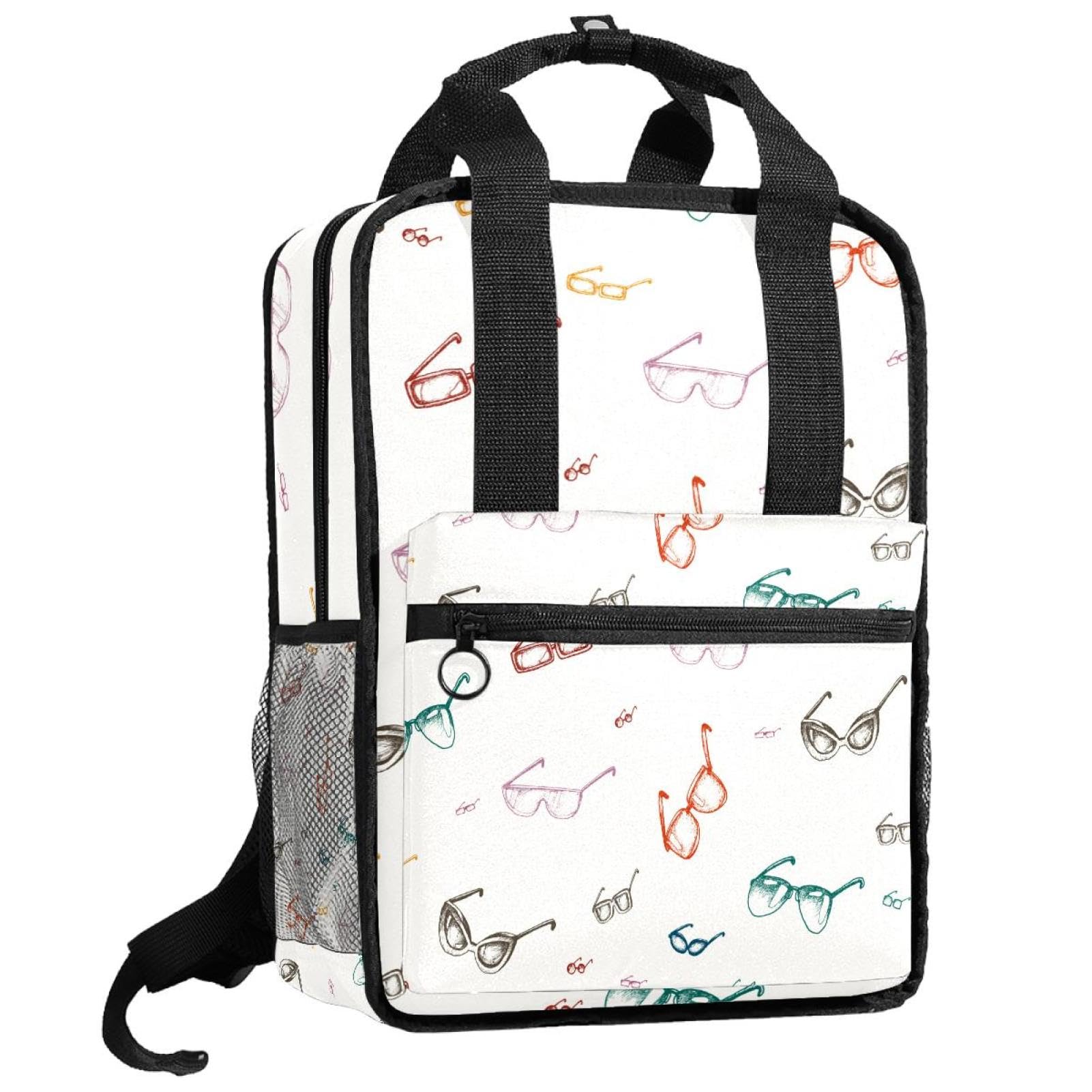 Sac à dos garçon blanc et multicolore 35cm avec bretelles confort réglables - 8