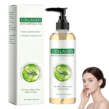 TLOPA Collagen Body Oil, Upgraded Collagen Anti Wrinkle Body Oil, Advanced Collagen Oil for Body & After Shower, Natural Anti-Wrinkle Serum For All Skin Types 1 Bottles
