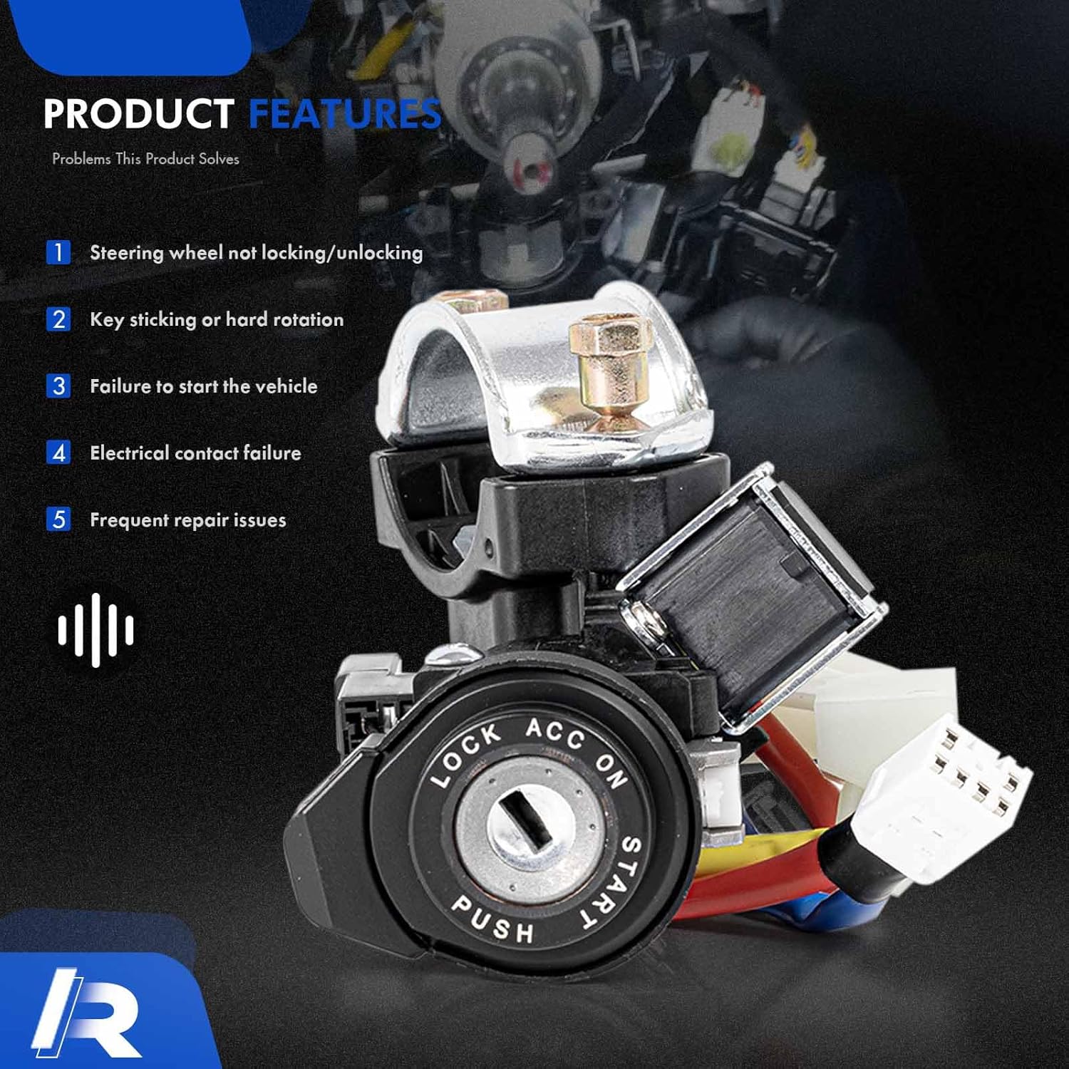 81900-3SA00 Ignition Lock Switch Assembly with Keys Compatible with Hyundai Sonata 2011-2014, Ignition Lock Cylinder with Housing Replace# 81910-3Q100, 81970-3SA00, 81250-3SA00