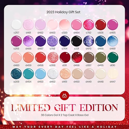 Miniatura 2 de Beetles Gel Polish Juego de 39 esmaltes de uñas de gel de primavera con purpurina reflectante, rojo, azul, verde, nude, blanco, rosa, morado, regalo