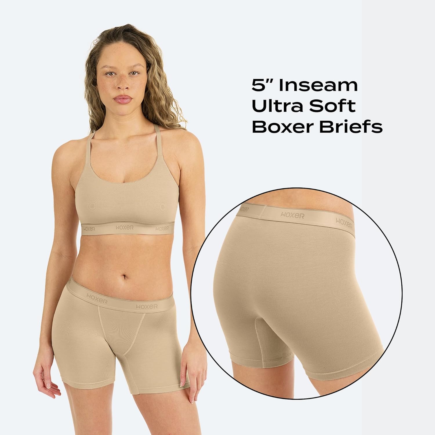 Woxer Boxer Shorts for Women - 5" Baller Boy Shorts Underwear, Soft Modal, Chafe Free - Breathable & Moisture-Wicking - Image 3