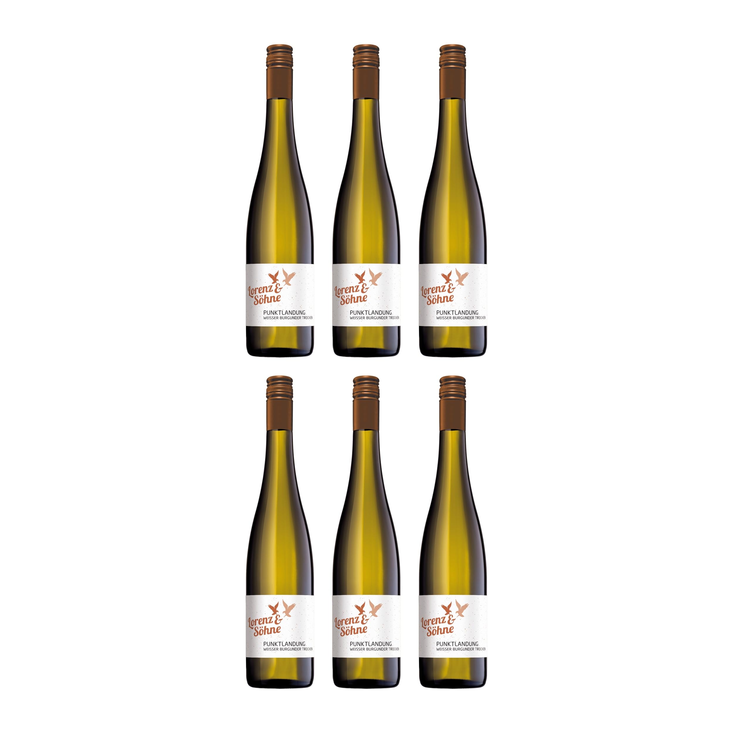 Lorenz & Söhne Weisser Burgunder Qualitätswein Punktlandung trocken Weisswein Deutschland inkl. FeinWert E-Book (6 x 0.75 l)