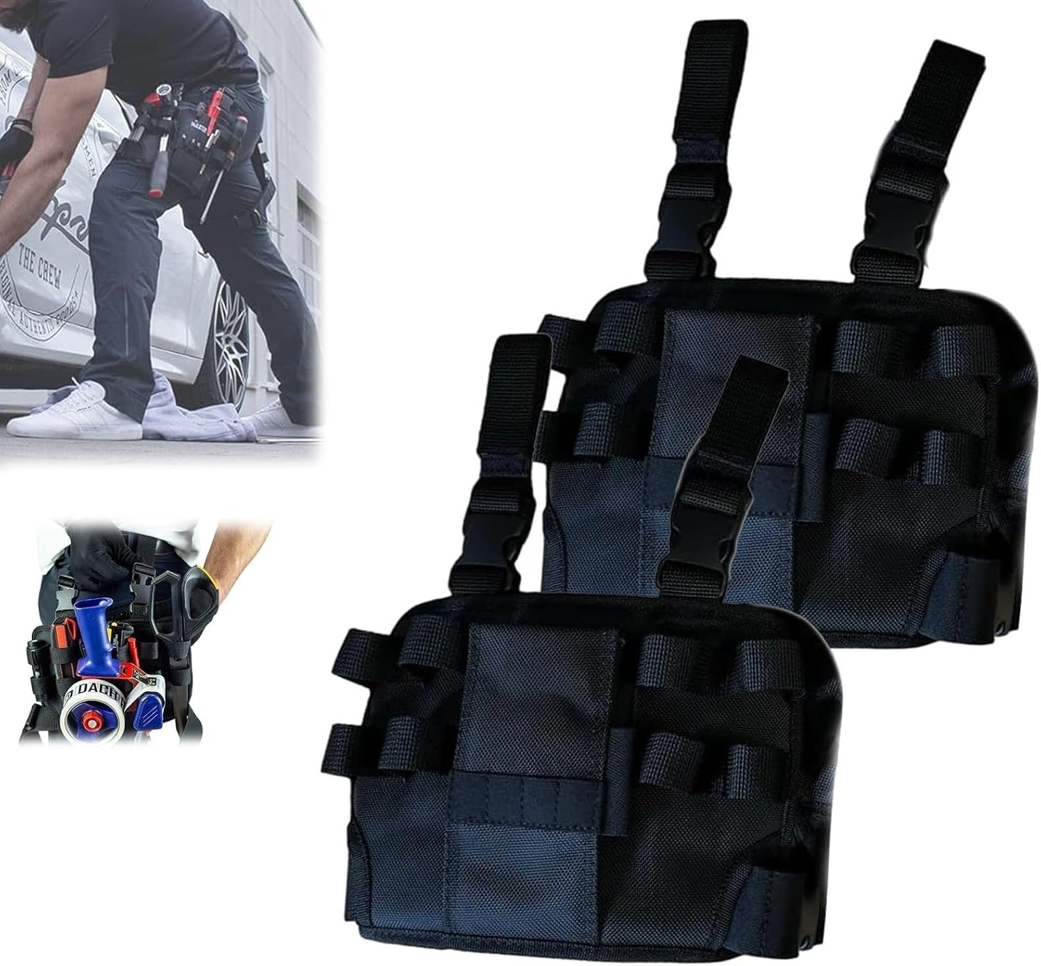 Holster Z 2.0 Tool Pouch, Holster Z Tool Pouch, Electrician Tool Pouch for Leg, Portable Tool Pouch Quickly Attach and Release from Tool Belts(2pcs)