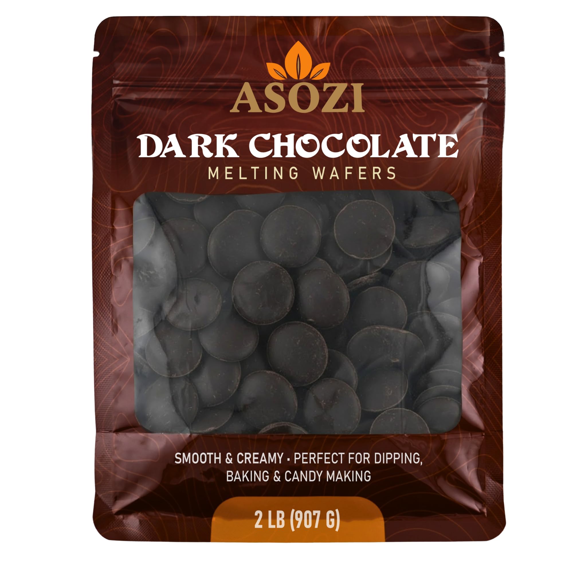 Dark Chocolate Melting Wafers 2LB – Smooth and Creamy Melting Chocolate, Perfect for Dipping, Baking, Candy Making, and Decorating Desserts – Ideal for Fountains, Coating, and Molded Chocolates