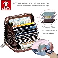 Vista 141 de FurArt - Cartera para tarjetas de crédito, soporte para tarjetas con cremallera para hombres y mujeres, bloqueo RFID, cartera con llavero