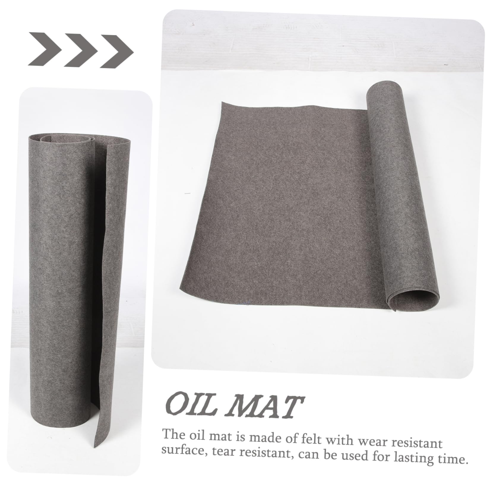 Cabilock Alfombrillas de Fieltro Absorbentes de Aceite para Garaje, Estera para Debajo del Coche, Gruesa y Antideslizante, Tamaño Mediano, Uso en Mantenimiento y Reparación Automotriz para Hombres
