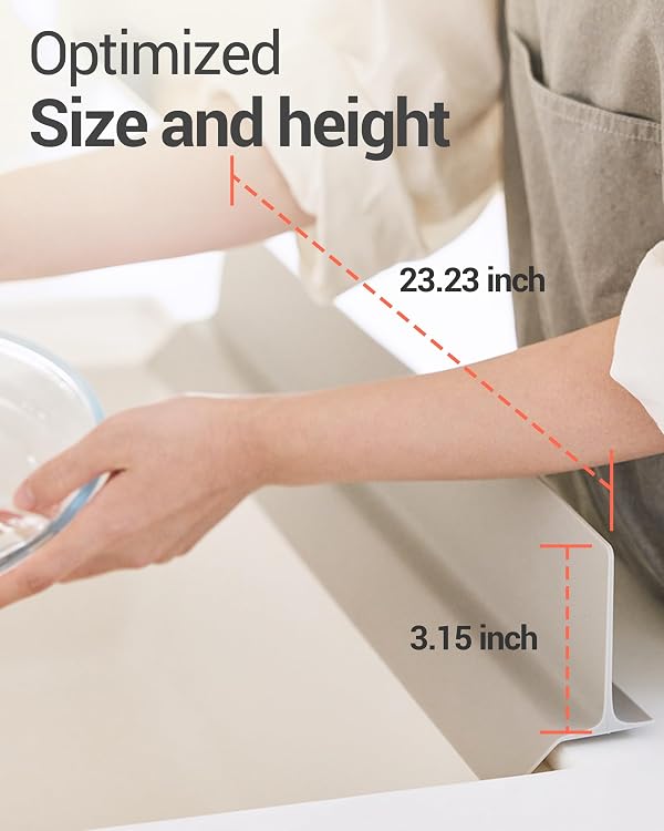 DEARCUS Kitchen Sink Splash Guard 23 Inch – Soft Silicone Water Shield Keeps Clothes & Countertops Dry, Strong Suction Non-Slip, No More Wet Sleeves or Sore Arms – Dishwasher Safe (Deep Green) by DEARCUS - Image 4