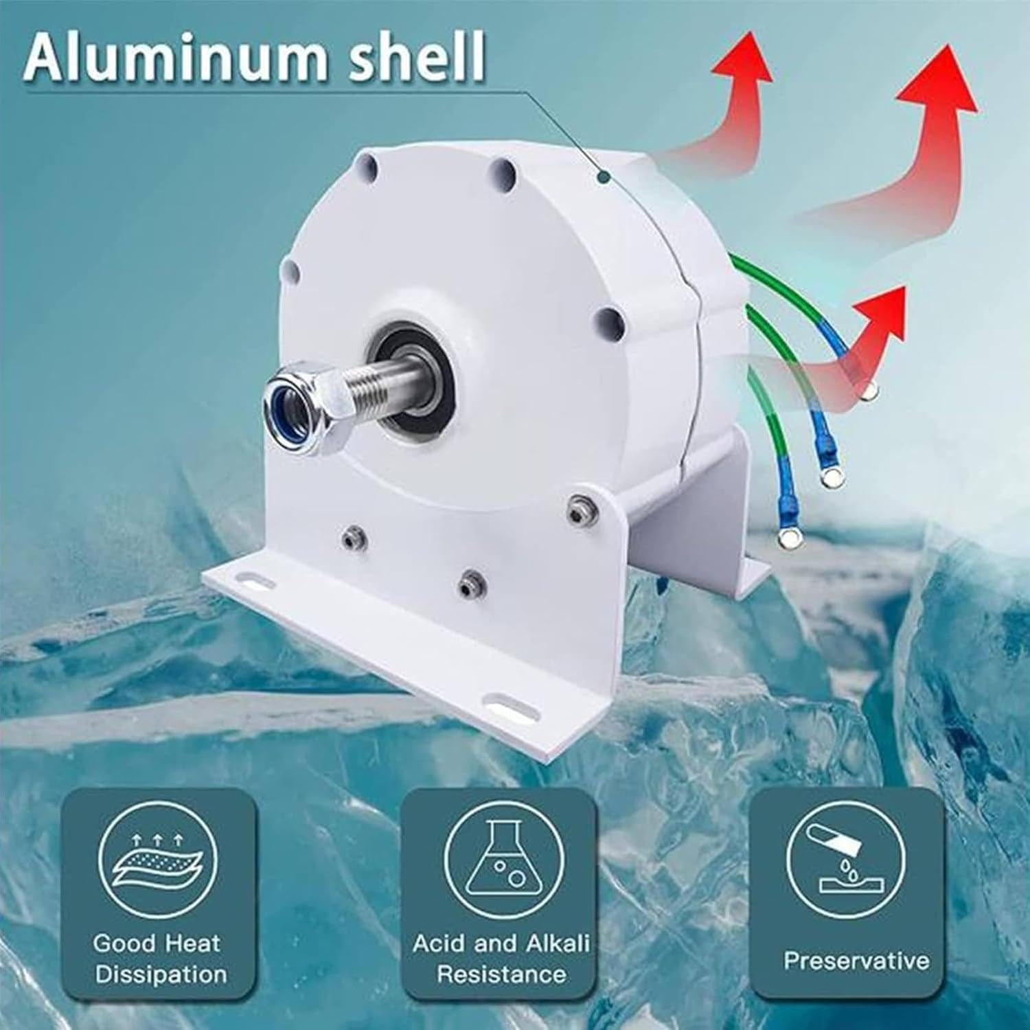 Generatore Di Motore Elettrico, Generatore a Magnete Permanente Da 12000 W, Alternatori Trifase Senza Ingranaggi per Turbine Eoliche, Generatore a Bassa Velocità,24V