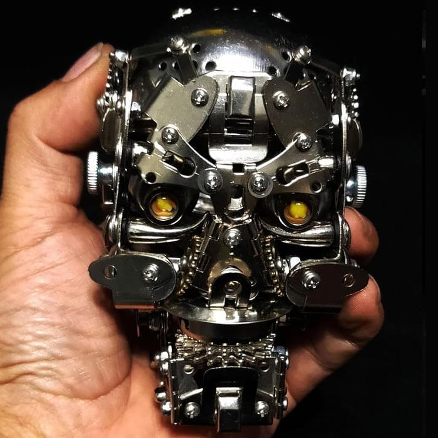 Metalkitor 3D Metal Puzzles for Adults, Skull Skeleton Model Kit - Steampunk DIY Ornament - Assembly Crafts Brain Teaser - Perfect Room Decor and Gift Choice, 240+ PCS