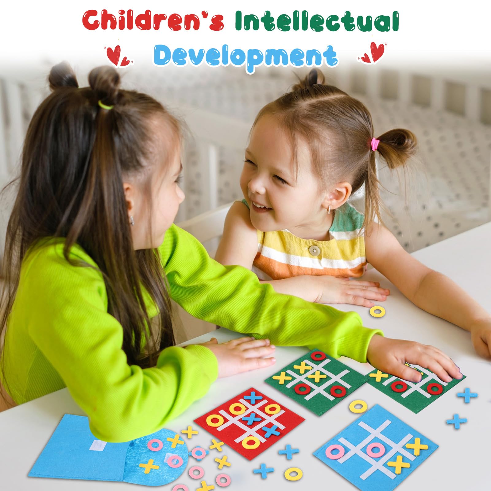 20 Giochi Tic Tac Toe In Feltro Per Bambini | Gioco Del Tris Da Viaggio | Bomboniere E Regali Compleanno - 2