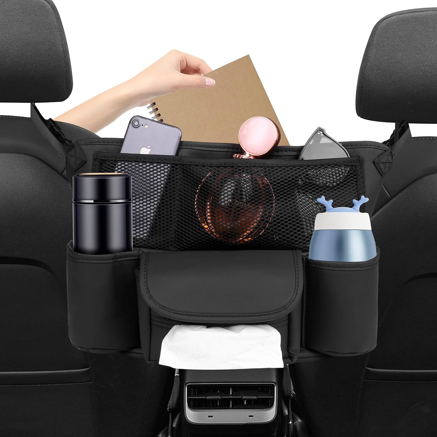 Yasdyri Car Net Pocket Handbag Holder Large Capacity Car Handbag Holder