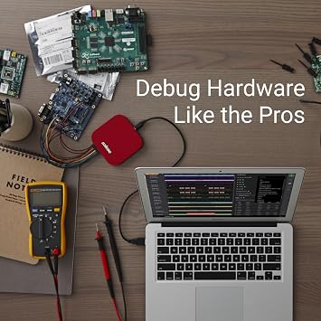 Saleae Logic Pro 16 (Red) - Saleae 16-Channel Logic Analyzer - Compatible With Windows, Mac, or Linux - Easy To Use, Ultra-Portable, Saves Time & Frustration