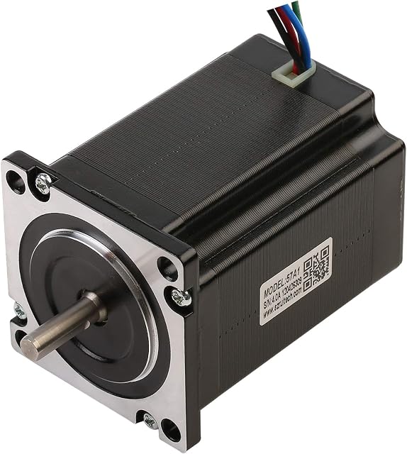 RTELLIGENT Nema 23 Stepper Motor 2 phase 2.8A 1.8Deg 1.3Nm/184.12oz-in 57x57x76mm 6.35mm Shaft Digital Stepping Engine for Laser/CNC Machine