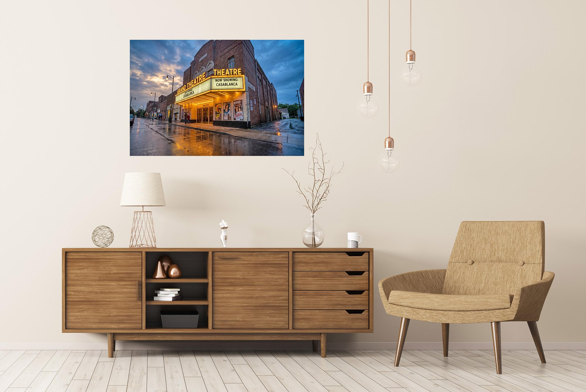 islandburner Póster premium nostálgico con sensación de cine mural para sala de estar para aficionados al cine - gran formato