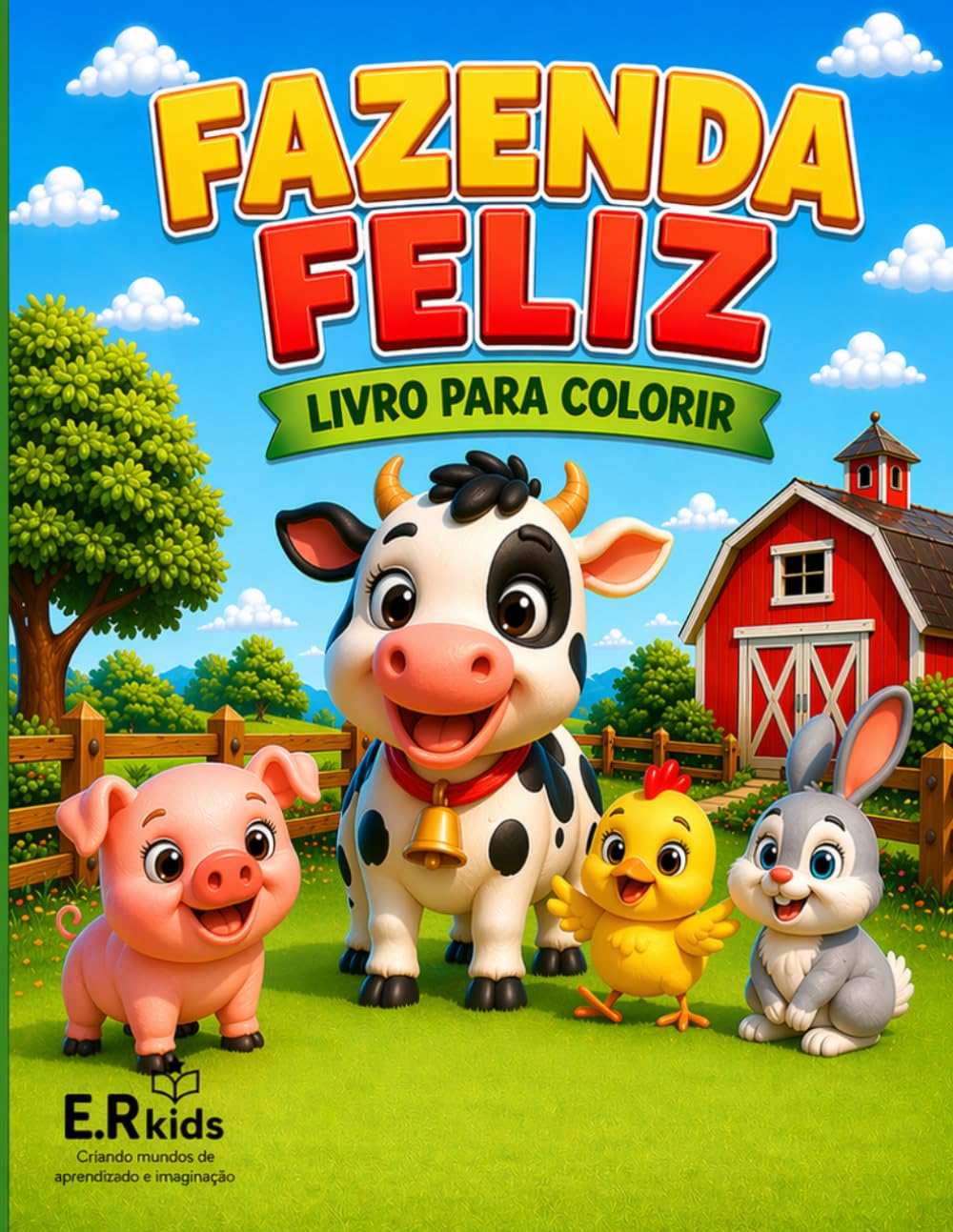 Fazenda Feliz: Livro para Colorir (Animais para Colorir | E.R kids)