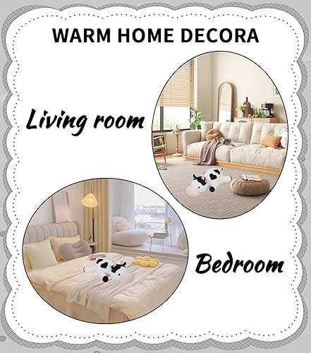 Miniatura 5 de Animales de peluche de vaca con peso de 24 pulgadas, 4.2 libras, lindas muñecas de peluche para niños y niñas (blanco y negro)