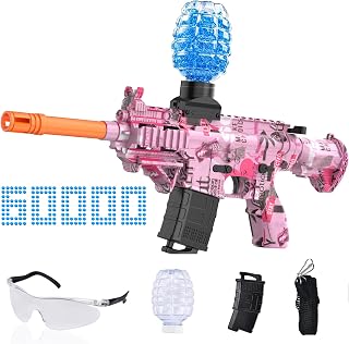 Electric Gel Ball Blaster Toys-Eco-Friendly Splatter Ball Blaster,Automatic Outdoor Games Toys for Activities Team Game(Pink)