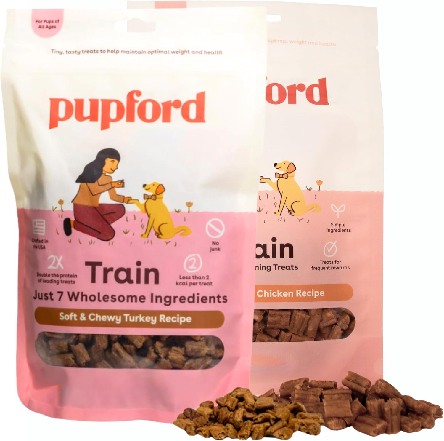 Pupford Soft & Chewy Training Treats for Dogs & Puppies (Chicken + Turkey, 10 oz)